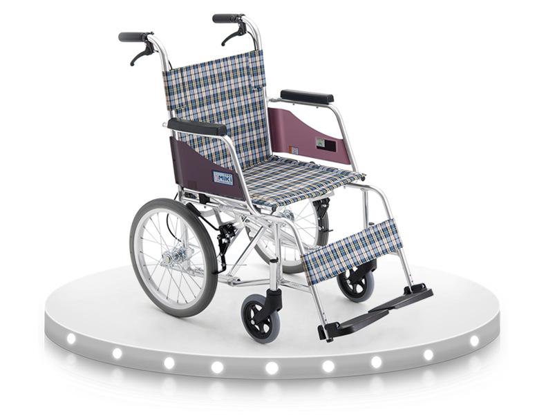 批发MiKi三贵轮椅MOCC-43L 轻便折叠 免充气老人残疾人代步车特价示例图7