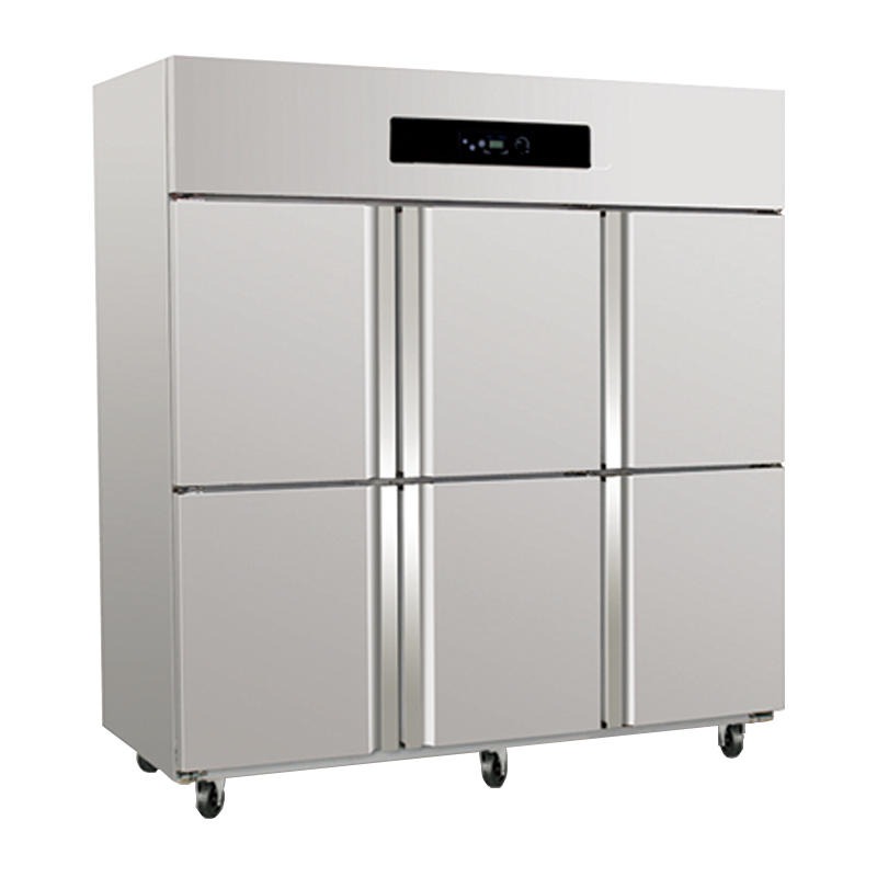 食堂厨房工程设计 商用六门 双机双温 冷柜 GD-18U6-HB 厨房设备 商用厨房设计 厨房排烟图片