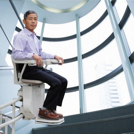 斜坡轨道式升降椅 曲线家装电梯 家装楼道座椅电梯 北京启运供应老人升降椅