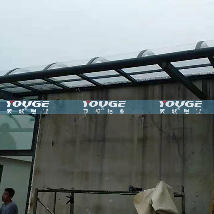 铝合金雨棚 莜歌批发 铝合金梯形雨棚 入户雨棚 阳台楼顶防雨棚