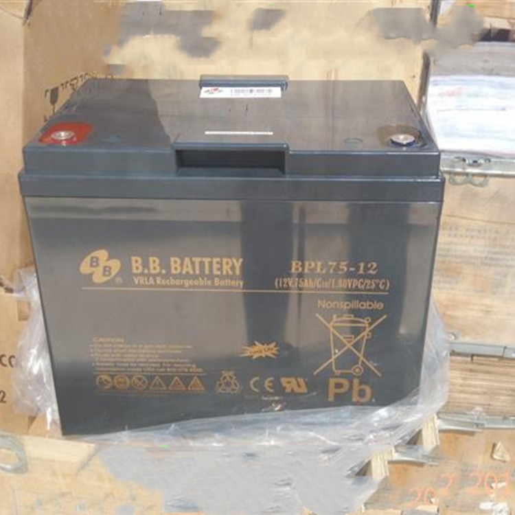 BB美美蓄电池BP75-12 美美BB蓄电池12V75AH消防配电柜电池