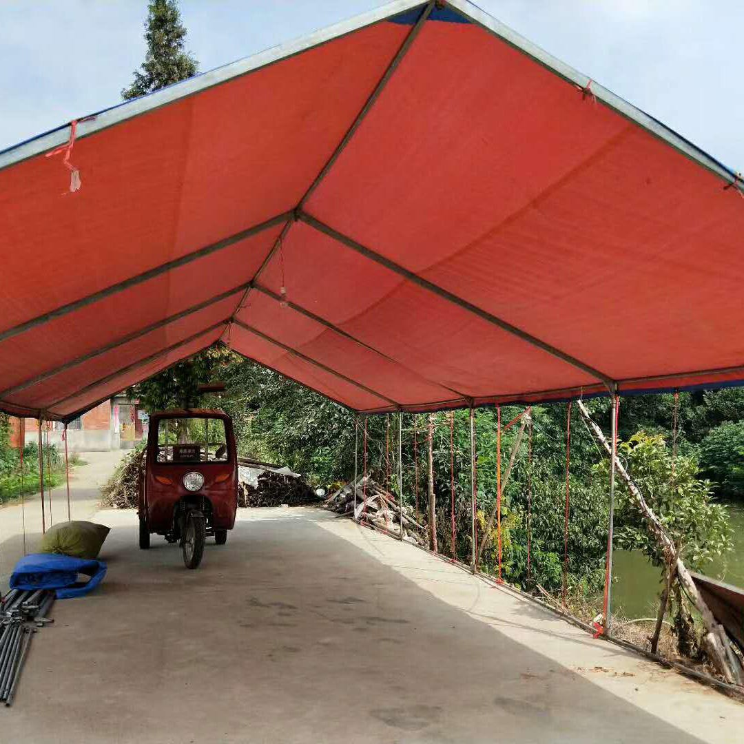 钢管活动棚子帐篷顶布红白喜事折叠大棚