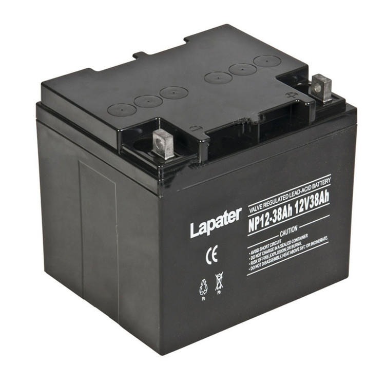 Lapater拉普特蓄电池NP12-38 12V38AH机房储能 UPC EPS配套电池