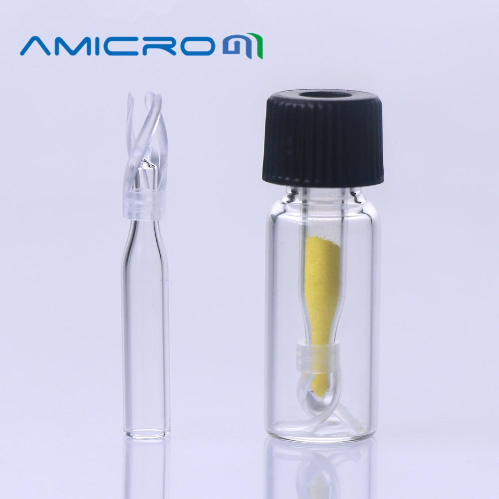 Amicrom 2ml塑料管色谱瓶 璃微量内插管9-425尖底平底内衬管带支脚内插管 100只 B-2ML-N2002