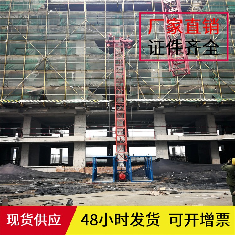 郑州宝基单笼升降机厂家 SS100工程建筑单笼施工升降机 单柱单笼物料提升机图片