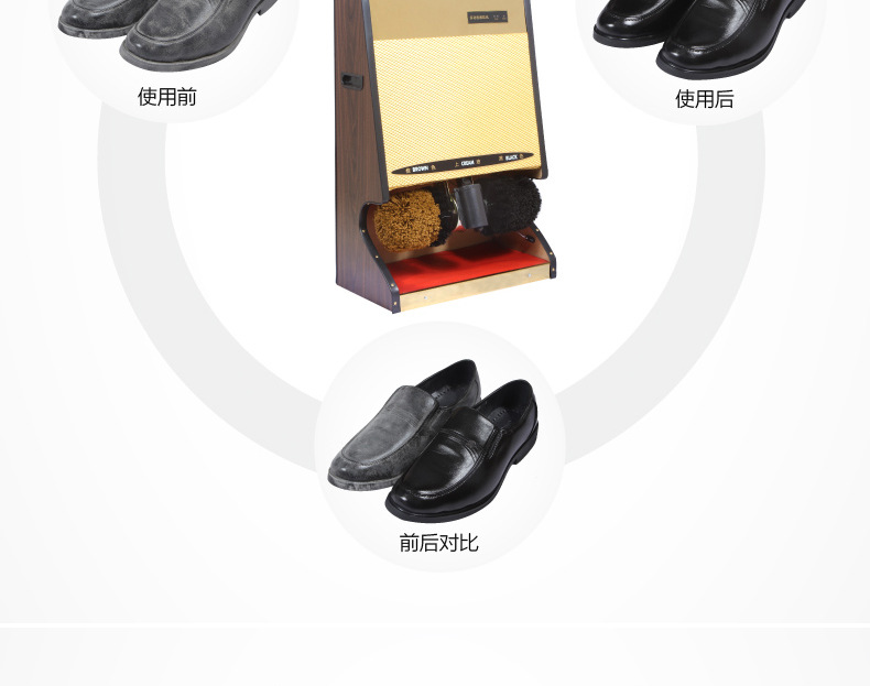 【美全】批发不锈钢豪华擦鞋机 鞋子保洁工具 家庭、办公室均可用示例图5