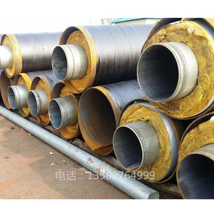 蒸汽管道钢套钢岩棉保温钢管厂家 友亿管道型号DN50-DN1000欢迎采购