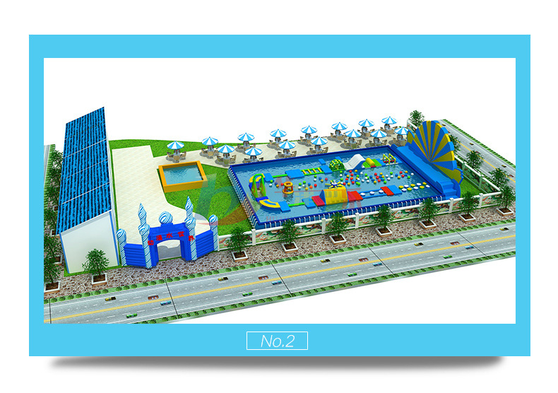 可拆装泳池大型钢架pvc游泳池支架游泳池移动水上乐园示例图19