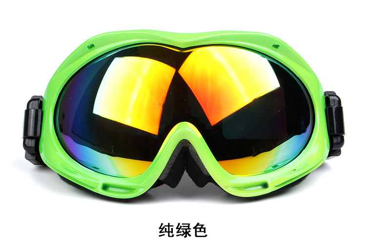 厂家供应热销H017男女款双层防雾双色球面镜片滑雪眼镜示例图15