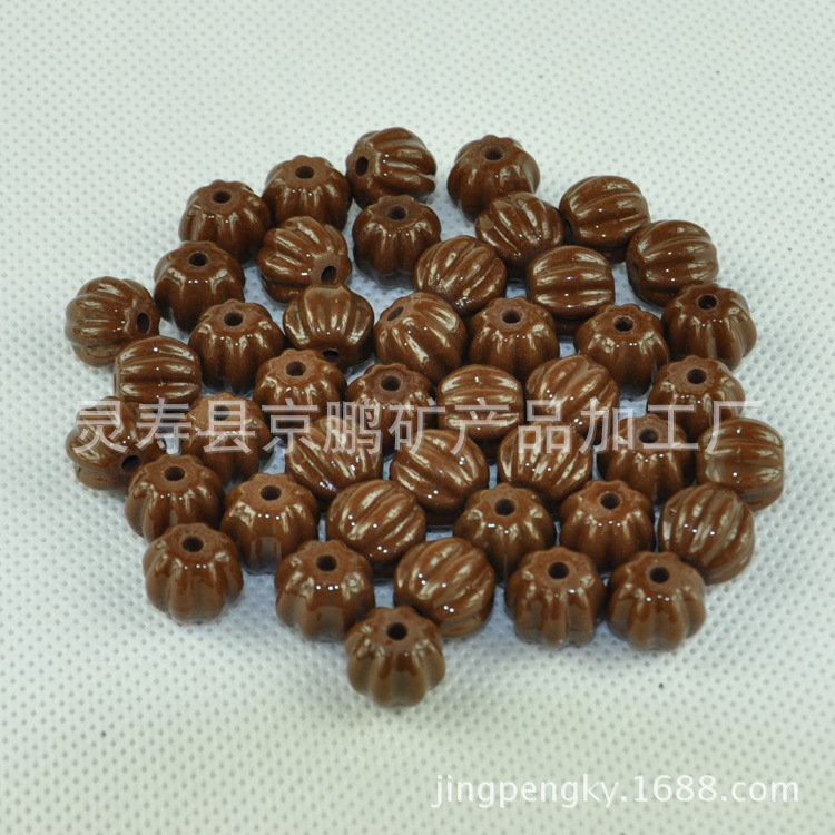 厂家生产锗石珠 保健首饰用的锗石粒 托玛琳珠锗石陶瓷粒示例图2