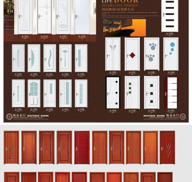 优质实木复合烤漆门 中式居家环保室内烤漆门 强化生态隔音烤漆门示例图5