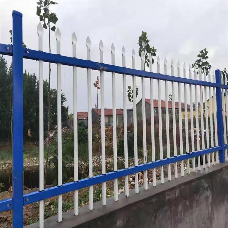 厂家供应 锌钢铁艺围墙护栏 小区别墅围墙栏杆 安全防爬隔离栅栏