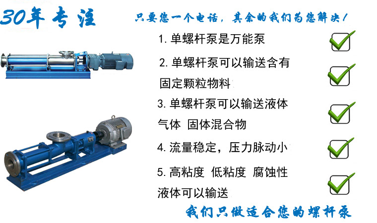 水煤浆输送泵G40-1V-W101单螺杆泵用于土壤改良剂示例图1