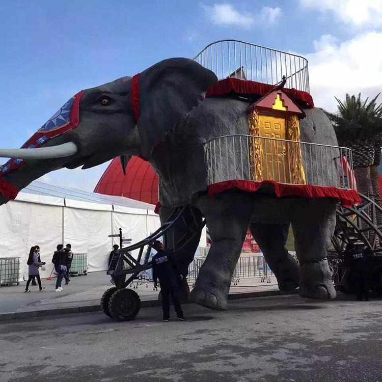 巨型巡游机械大象 大象巡游 巨象租赁 众暖科技巡游机械定制