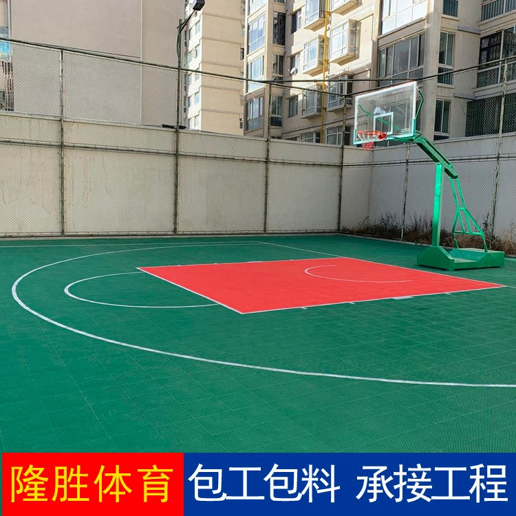 悬浮地板 幼儿园拼装运动地板 隆胜体育批发 篮球场悬浮拼装地板 悬浮户外地板