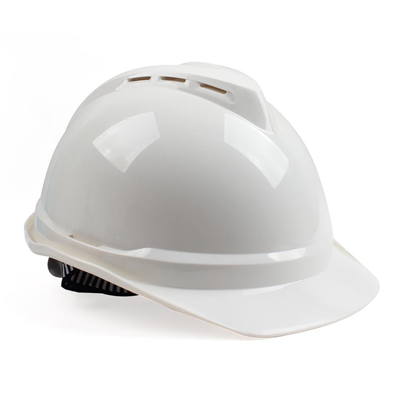梅思安10146548白色PE豪华型有孔安全帽PE带透气孔帽壳一指键帽衬PVC吸汗带C型下颏带-白