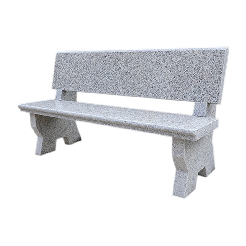 石雕靠背椅 大理石石凳靠背 石材坐凳座椅 园林长条石凳图片