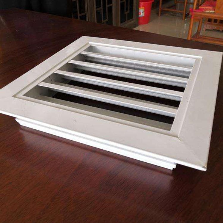 莜歌铝业-厂家直销铝合金百叶窗 空调风口 定制可开启式回风百叶窗 可调百叶图片