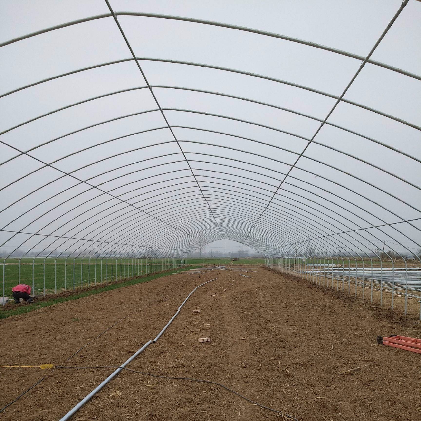 冬暖式蔬菜大棚厂家 建设钢架大棚每亩造价 温室钢管大棚 8米宽跨度骨架