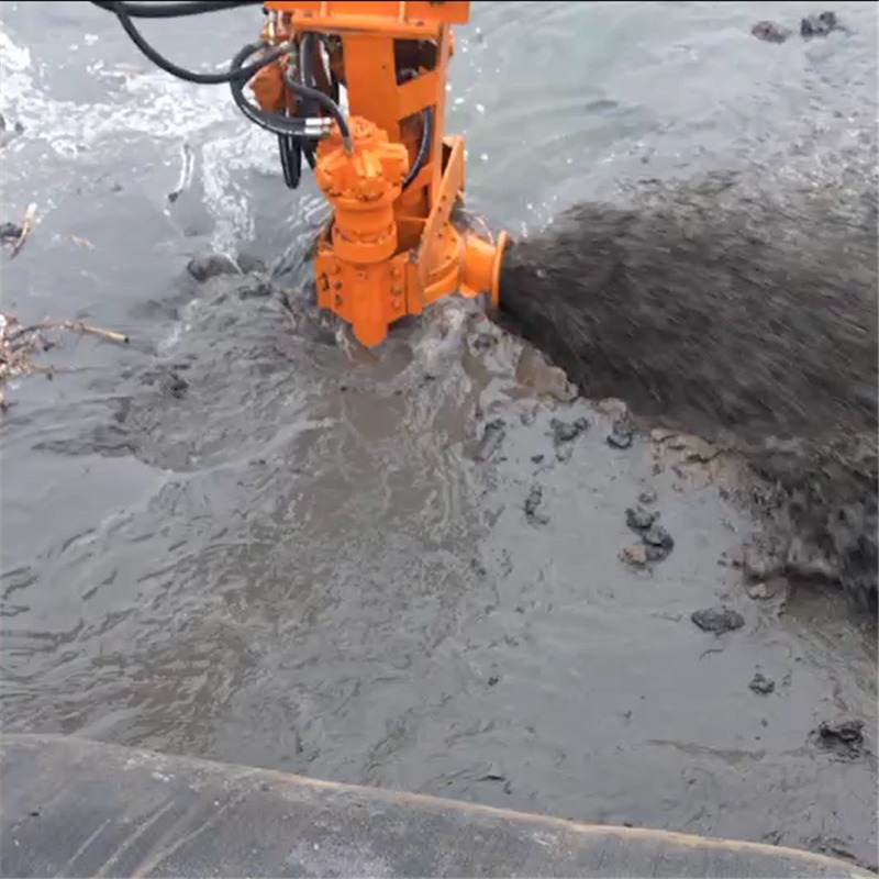 挖掘机液压抽泥沙泵 12寸挖机抽沙泵配耐磨橡胶管