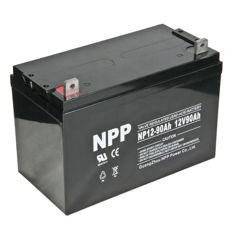 NPP耐普蓄电池NP12-90 12V90AH阀控式铅酸蓄电池 太阳能储蓄电源专用 现货供应