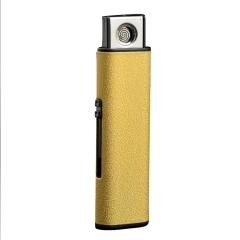 红素usb充电打火机防风创意电子点烟器金属带USB接口 免费设计logo 500件起订不单独零售图片