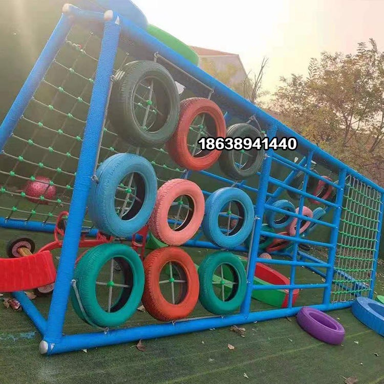 万之利游乐 网红景区拓展悬浮网轮胎吊庄丛林高空无动力设备图片