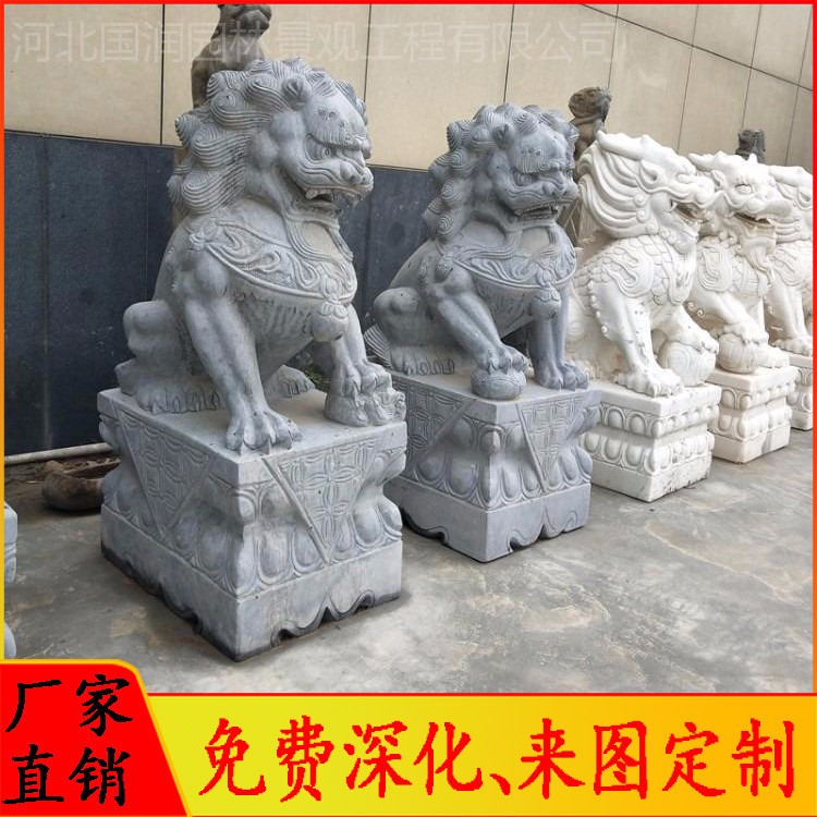 雕塑厂家 汉白玉狮子 石雕狮子 狮子石雕 石狮子厂家 怪工匠