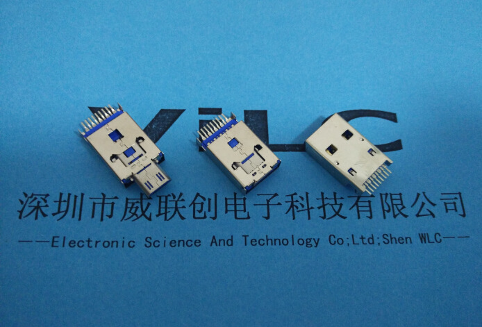 USB 3.0 TO MICRO B OTG滑动变形 RA,SMT TYPE 二合一 镀金1U示例图1