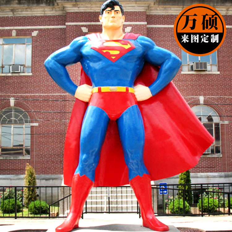 超人模型 玻璃钢超人正义联盟雕塑 动漫人物雕塑定制示例图2