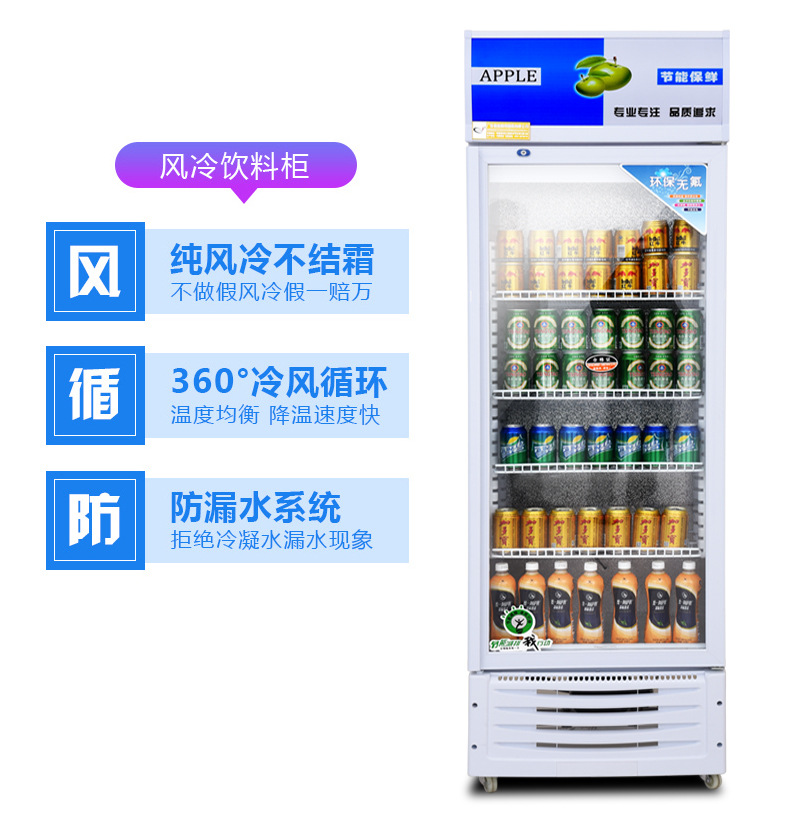 西麦得冷藏展示柜立式冰箱商用冰柜单门啤酒饮料柜保鲜柜双门冷柜示例图7
