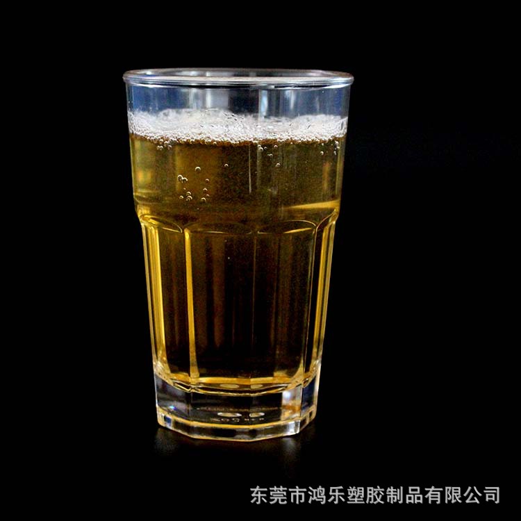东莞塑胶杯厂家直销PC塑料八角杯10安士多边棱角杯塑料水杯可印刷示例图2