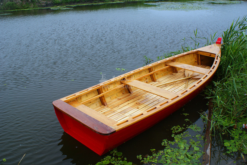 苏航现货供应景区手划船水上观光木船欧式观光木船环保手摇船示例图3