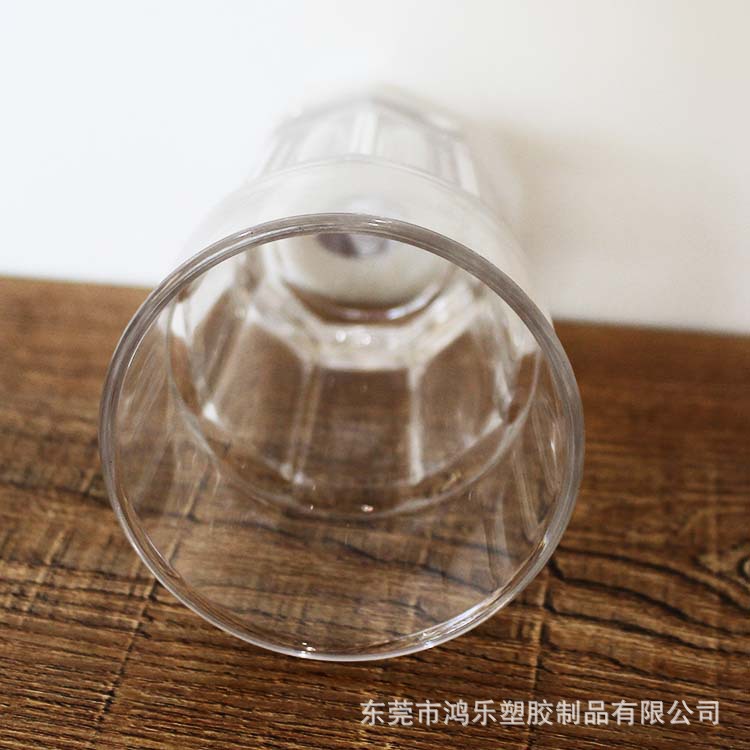 东莞塑胶杯厂家直销PC塑料八角杯10安士多边棱角杯塑料水杯可印刷示例图4