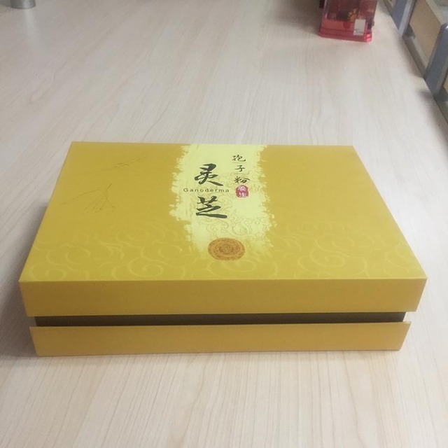 灵芝礼品盒 纤维板孢子粉盒厂家定做食品包装盒