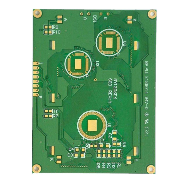 双面沉金刚性FR-4玻纤LCD模组控制线路板加工 捷科承接COB模组沉金板