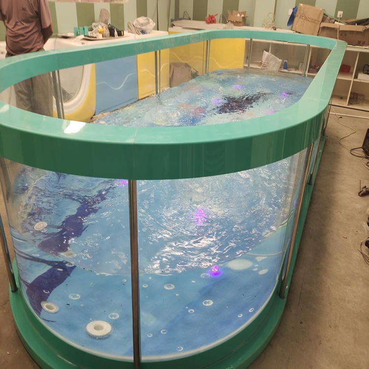 钢化玻璃拼接游泳池 儿童游泳池厂家供货 全透明婴儿洗浴桶商用