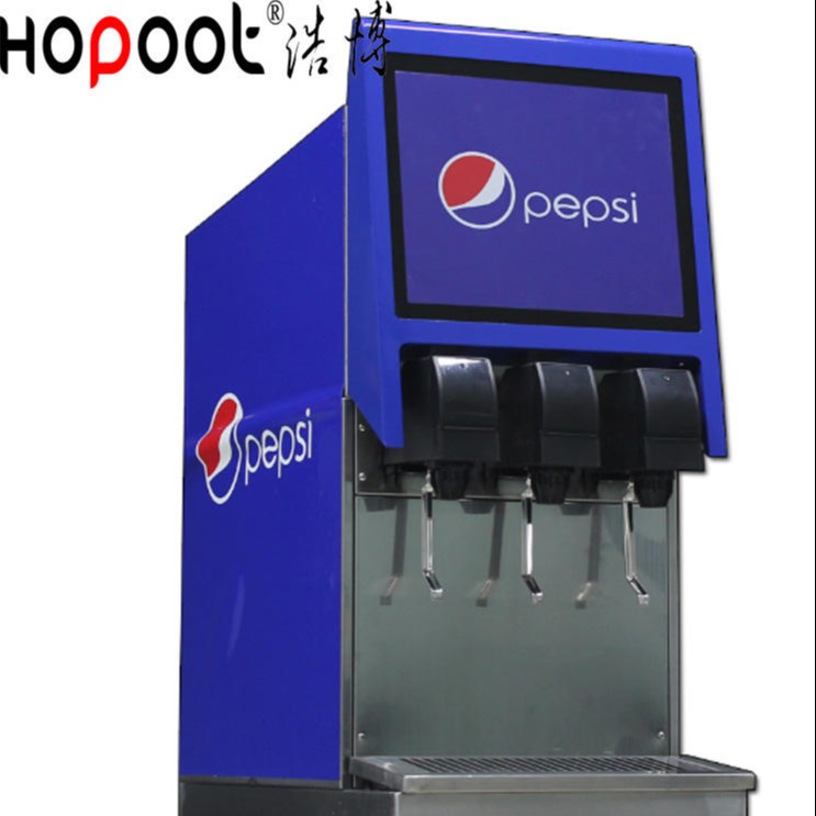 厦门可乐自制机 亿美科三头自制碳酸饮料机 商用全自动可口可乐雪碧健力宝芬达自调自制机