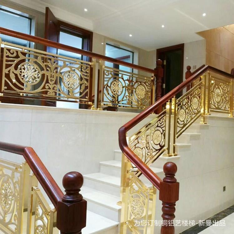 杭州新曼 铜铝别墅艺术楼梯扶手 全国二十多个省市