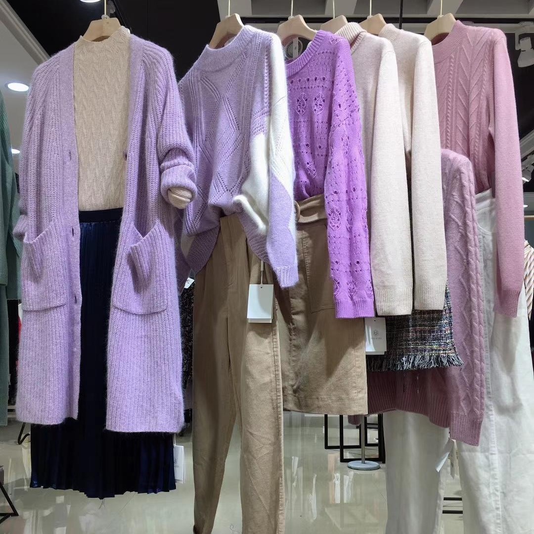 玛歌丽‬蒂2020年冬款山羊绒系列羊绒外套羊毛衫杭州服装批发商尾货批发图片
