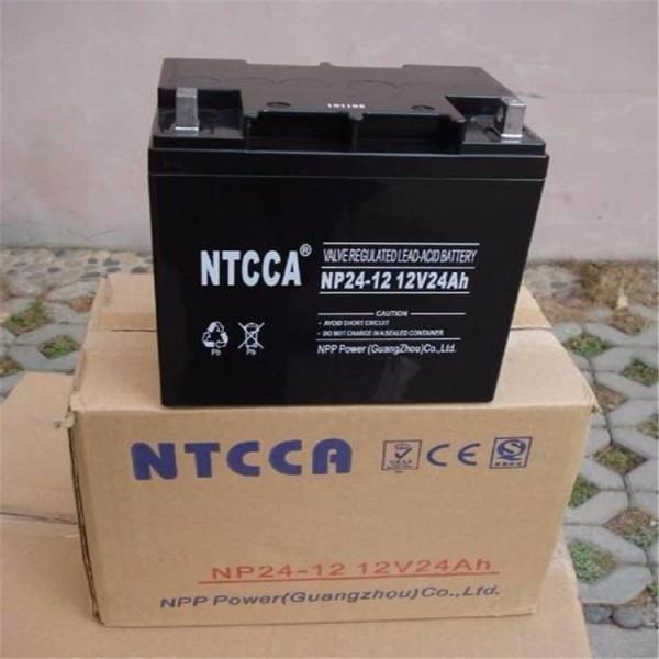 NTCCA蓄电池NP24-12耐普免维护铅酸电池12v24AH 太阳能电池 数据机房用后备电池