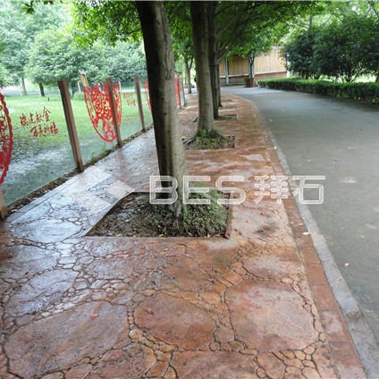 混凝土压模地坪－压膜路面－彩色压模地坪厂家（上海拜石）