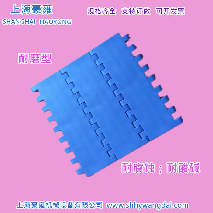 上海豪雍现货供应800平板网带  塑料模块输送带厂家 信誉保证 品质保障