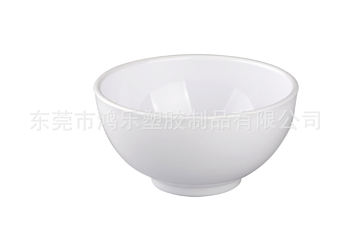 白色PC塑料碗饭碗耐高温摔不破酒店自助餐专用塑料汤碗厂家定制示例图9