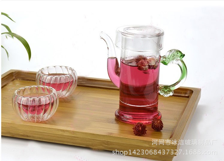 批发供应耐热玻璃整套茶壶花茶壶茶具套装功夫茶壶图片