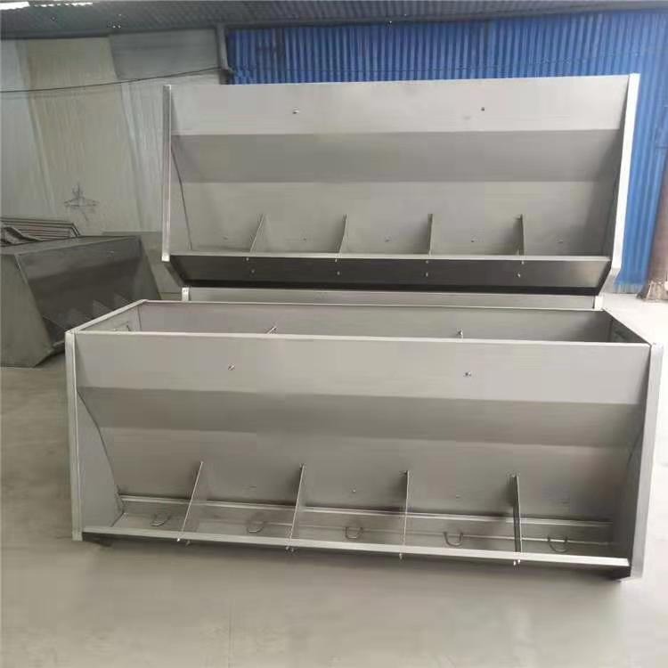 不锈钢料槽尺寸 不锈钢保育料槽 不锈钢单双面料槽 不锈钢育肥料槽