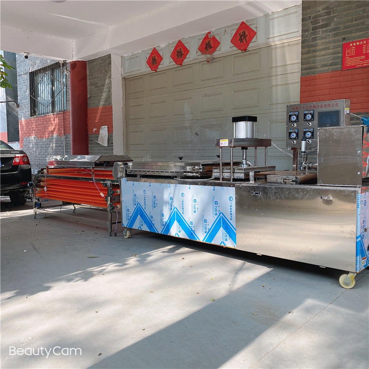 烤鸭饼机 厦门全自动烤鸭饼机器 操作简介  450型全自动烙馍机 万年红全自动单饼机