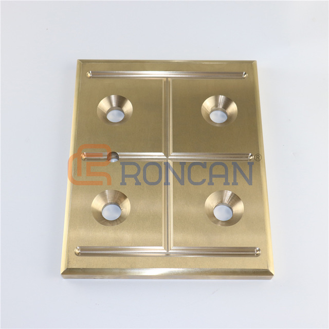 品牌RONCAN 厂家定做加工 钢厂重型机械铜板 石墨铜板自润滑铜板加工 带油槽铜滑板图片