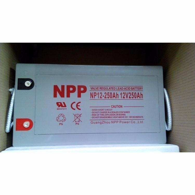 NPP耐普蓄电池NP12-250 耐普12V250AH太阳能免维护蓄电池