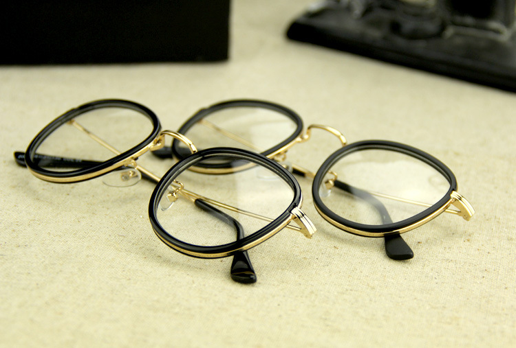 复古学院风眼镜框椭圆框金属细腿框架眼镜网红平光镜潮女可配近视示例图17